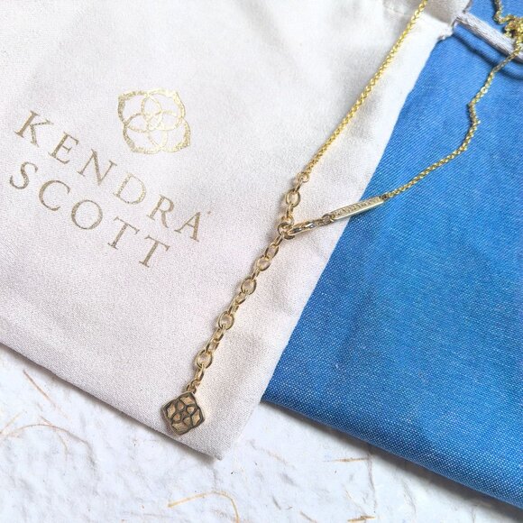 Kendra Scott Elisa Multicolor Drusy Pendant Necklace in Gold - Picture 3 of 3
